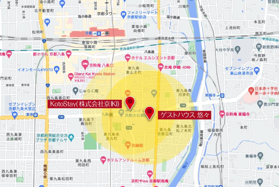 MAP京都駅エリア